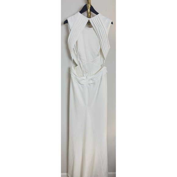 TADASHI SHOJI Tenney Maxi Evening Dress in White Size X-Large - Picture 5 of 9